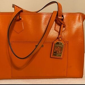 Ralph Lauren Orange Handbag. NWOT